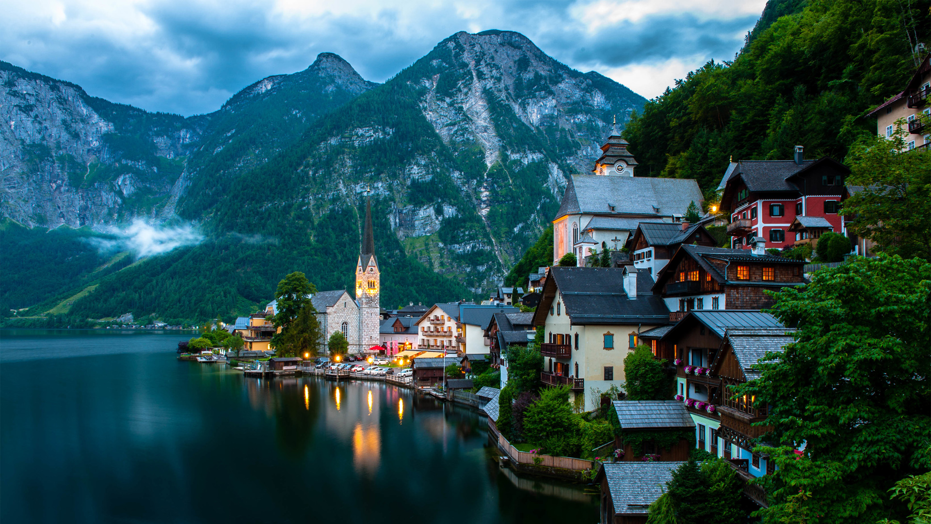 哈尔施塔特萨尔茨卡默古特风光动漫电脑壁纸上新 多款分辨率可选