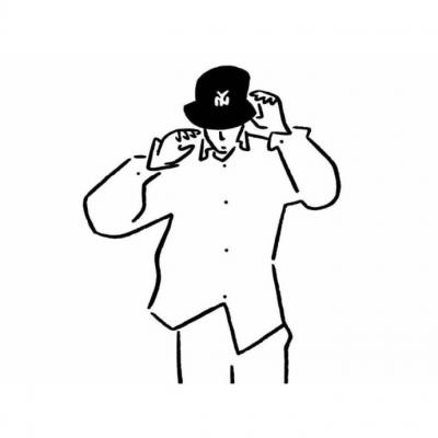 24张简约手绘黑白情侣头像 高清好看的手绘情头合集