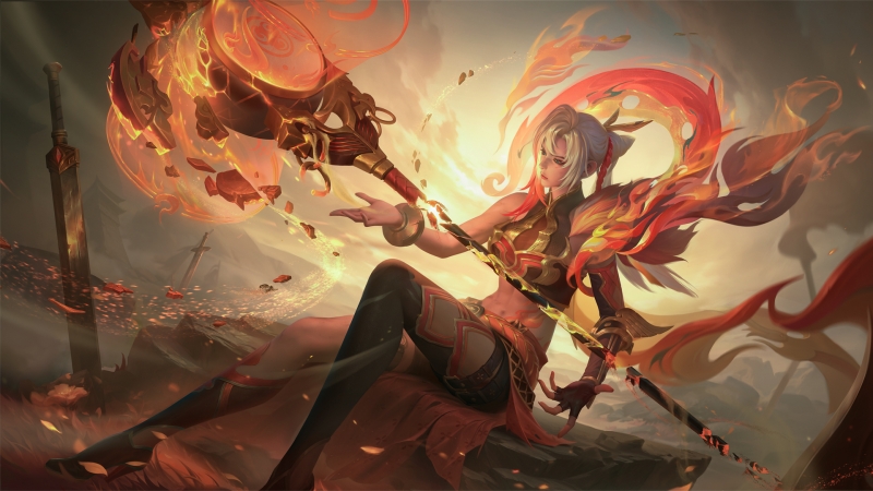 王者荣耀钟无艳戍鼓铭心高清壁纸 多尺寸可下载