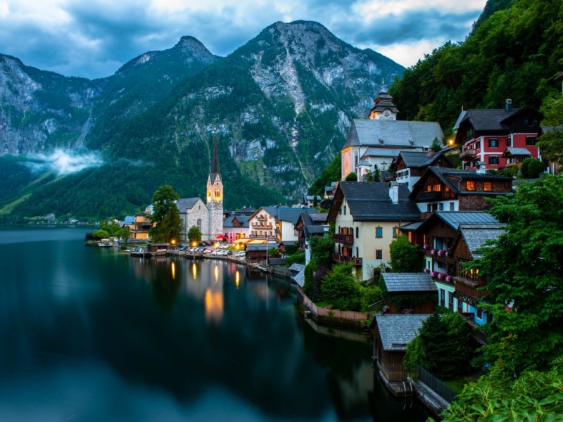哈尔施塔特萨尔茨卡默古特风光动漫电脑壁纸上新 多款分辨率可选