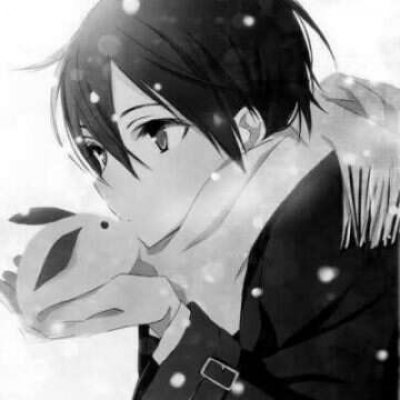 男生黑白伤感动漫头像 16张高清微信头像合集