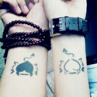 18张氛围感拉满的纹身情侣头像 小众又甜蜜