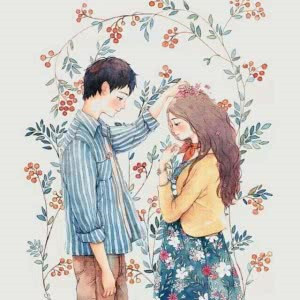 26张高清动漫相拥情头 暖到心坎的男女双人头像合集