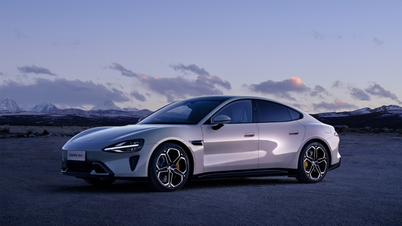 小米SU7雅灰款高清汽车壁纸合集