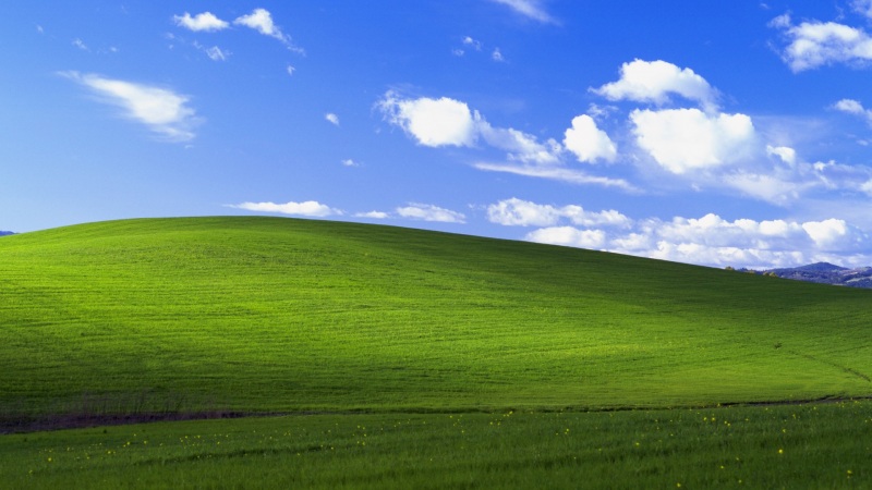 回忆杀！Windows XP经典蓝天白云草地桌面壁纸来了