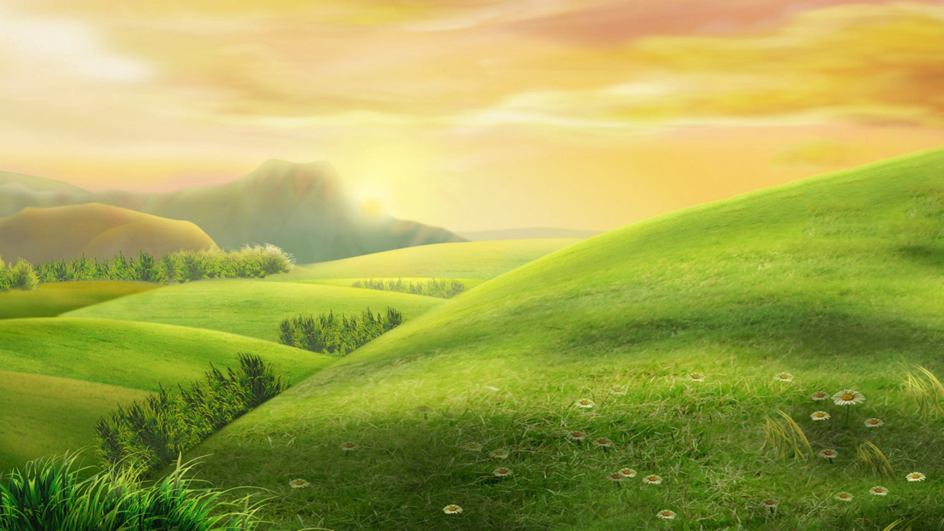 山丘风景高清壁纸合集 多款尺寸可选