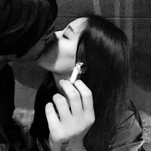 14组高清黑白情侣头像 一对两张超有氛围感