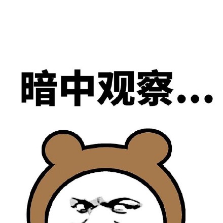斗图常备表情：暗中观察