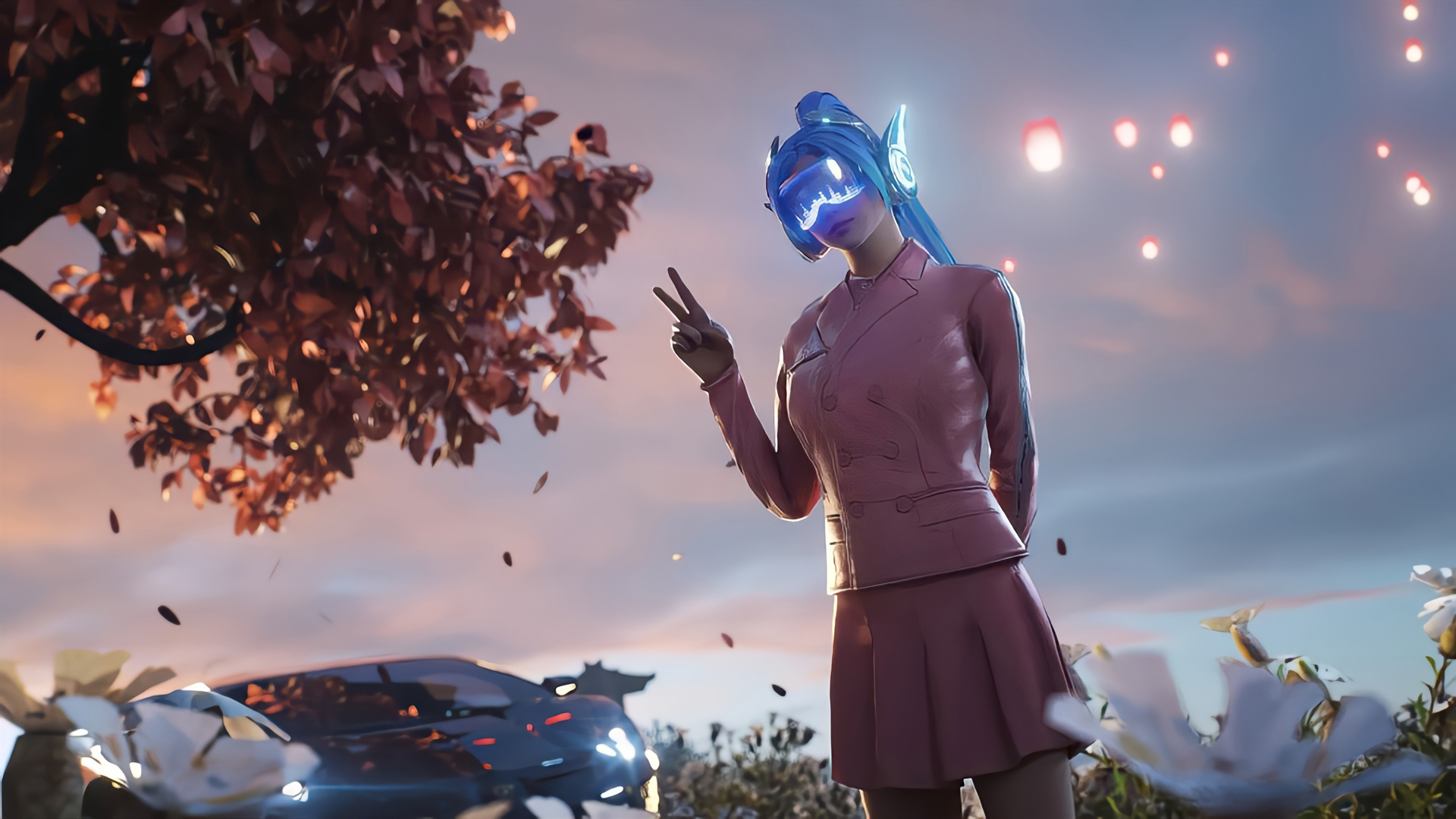 和平精英听风美女百褶裙高清游戏壁纸分享