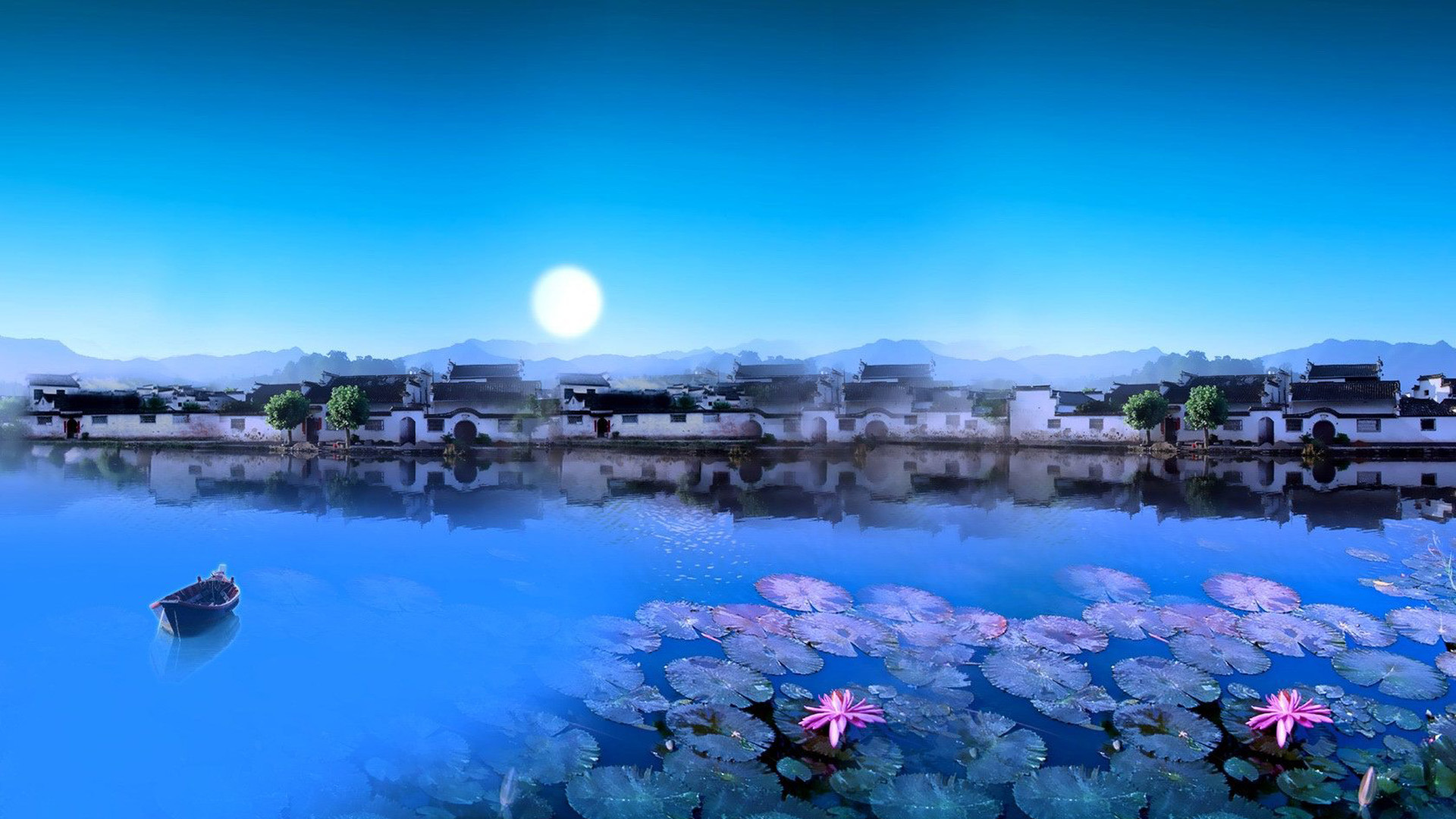 荷塘月色主题电脑桌面壁纸合集