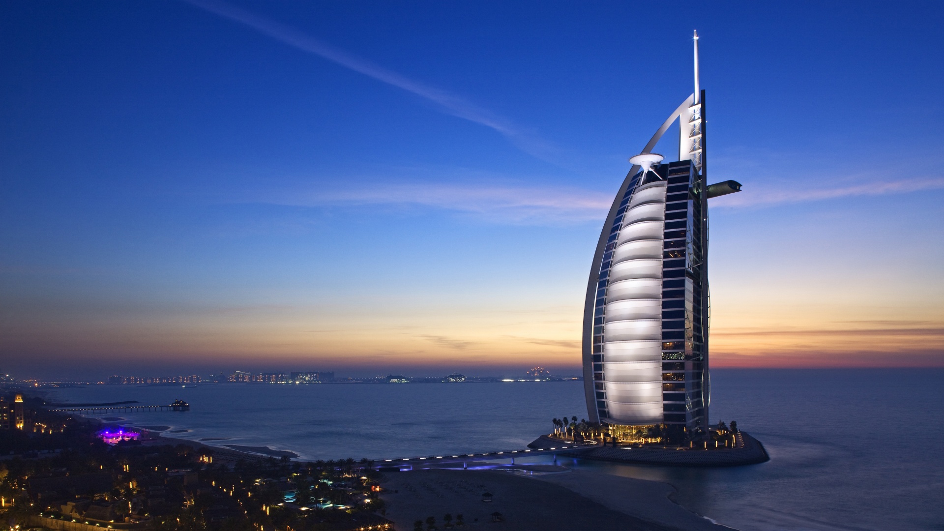 阿拉伯塔酒店风景电脑桌面动漫壁纸