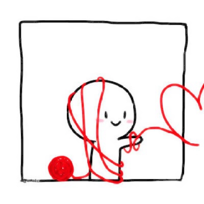 28组超可爱简笔小白人情头 左右配对手绘款高清分享