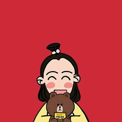 红色系创意卡通情侣头像来啦！14张高清好看的素材任你挑