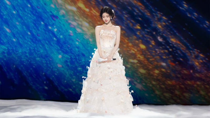 鞠婧祎长裙礼服唯美电脑壁纸 多款高清尺寸可选