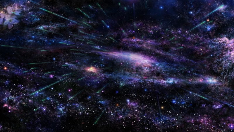 氛围感拉满！带樱花银河星空的电脑桌面壁纸来啦