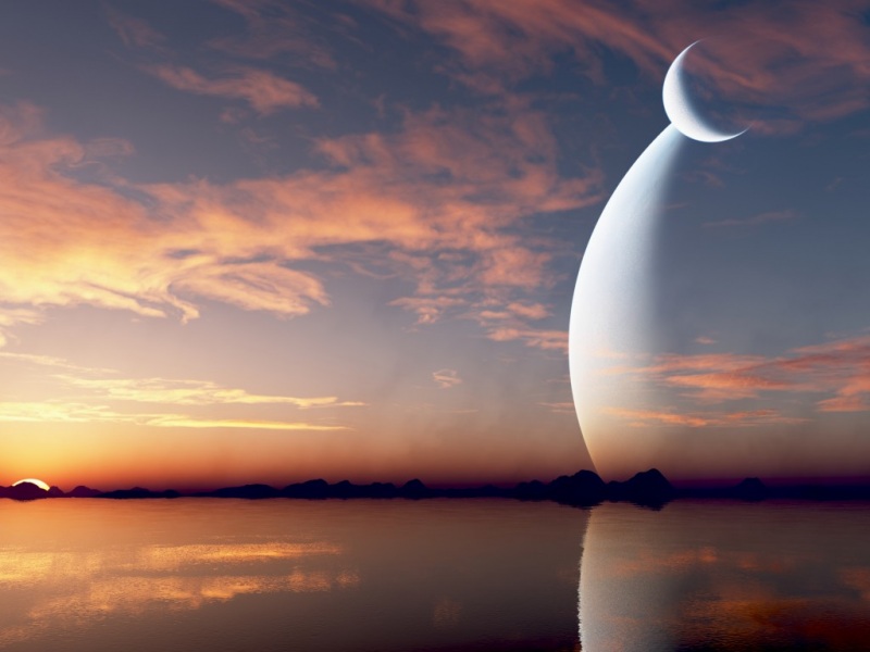 海湖星月落日氛围感壁纸合集 适配多种电脑屏幕尺寸