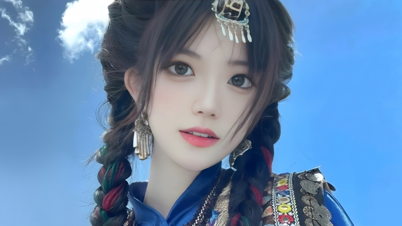 七日悠穿藏服高清美女壁纸资源汇总