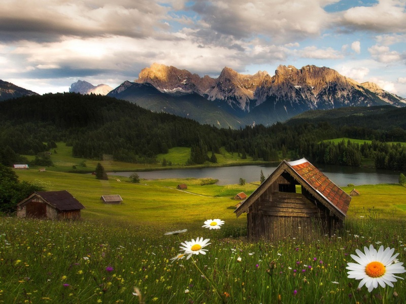 春日山景小屋壁纸合集