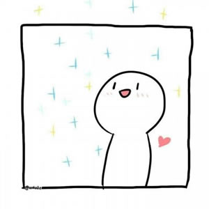 12组超萌简笔画情侣头像 一男一女卡通款