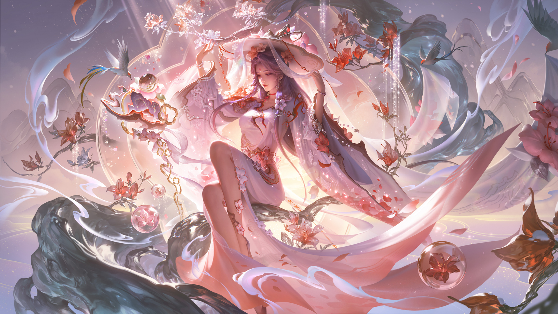 王者荣耀王昭君映山客高清壁纸 多款分辨率可选