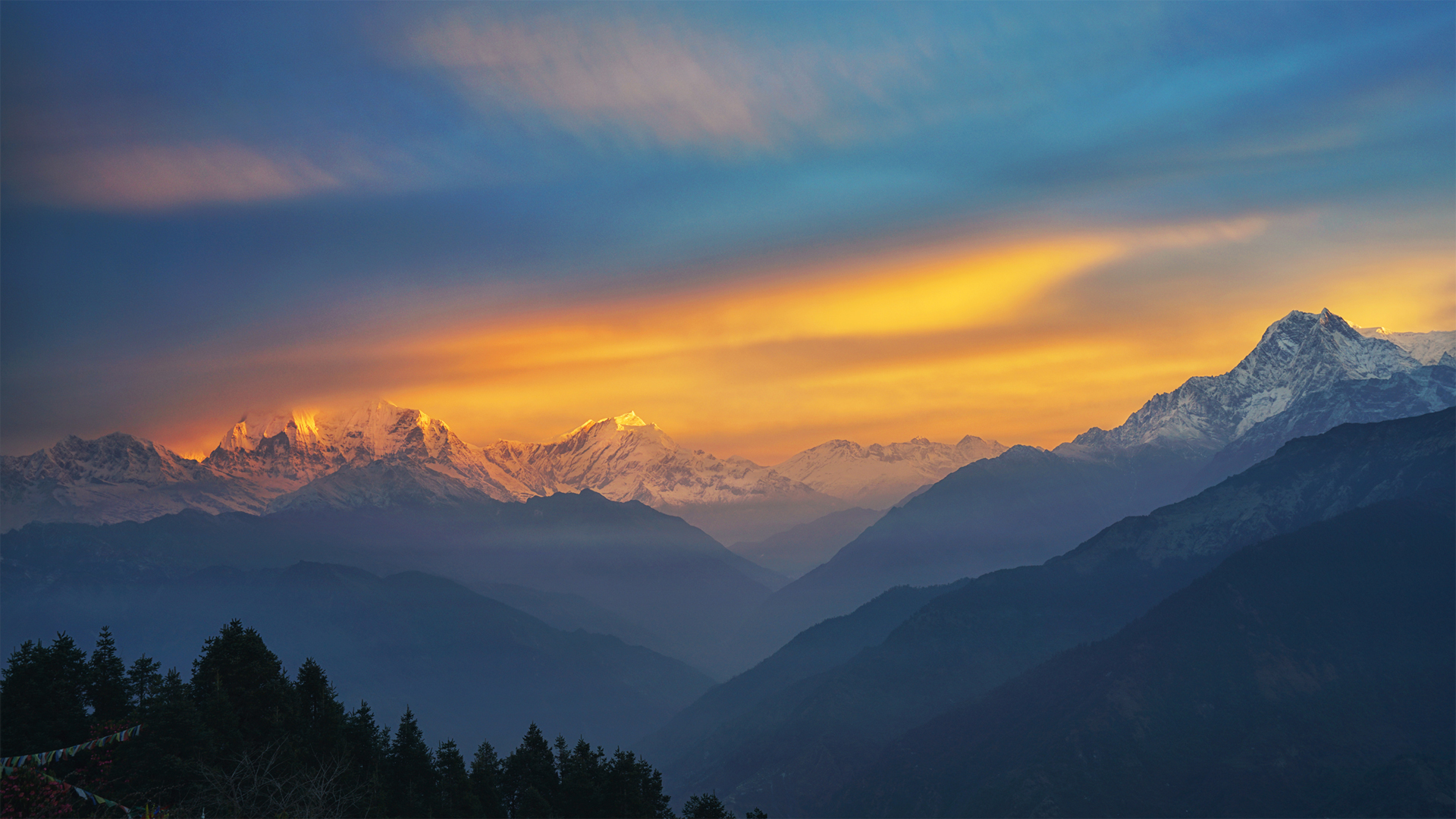 适配电脑的高清日照金山壁纸合集