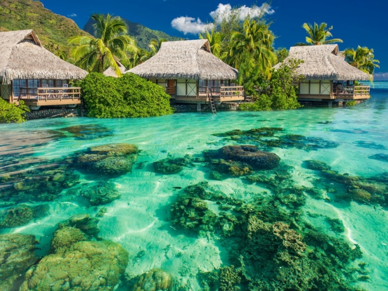 这款带平房的海边风景壁纸太治愈了