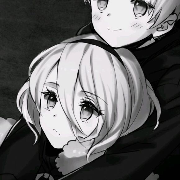 16张好看又流行的黑白微信情侣头像合集