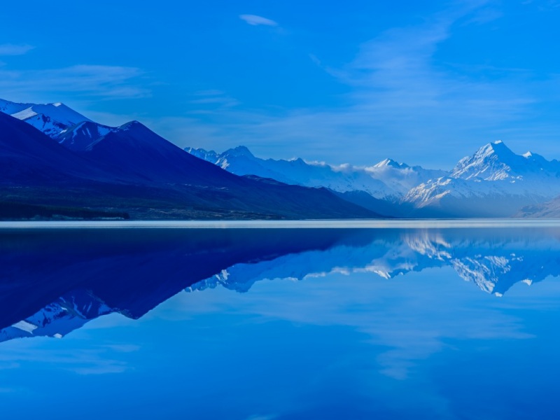 普卡基湖山湖天空风景电脑桌面动漫壁纸分享