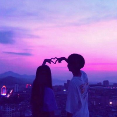 落日黄昏背影情侣头像！20张高清一对两张头像合集