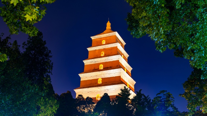 西安古镇塔夜景高清壁纸来啦 多款尺寸任你选