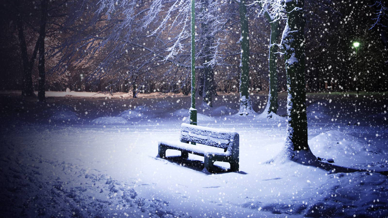 浪漫雪夜主题电脑动漫壁纸分享