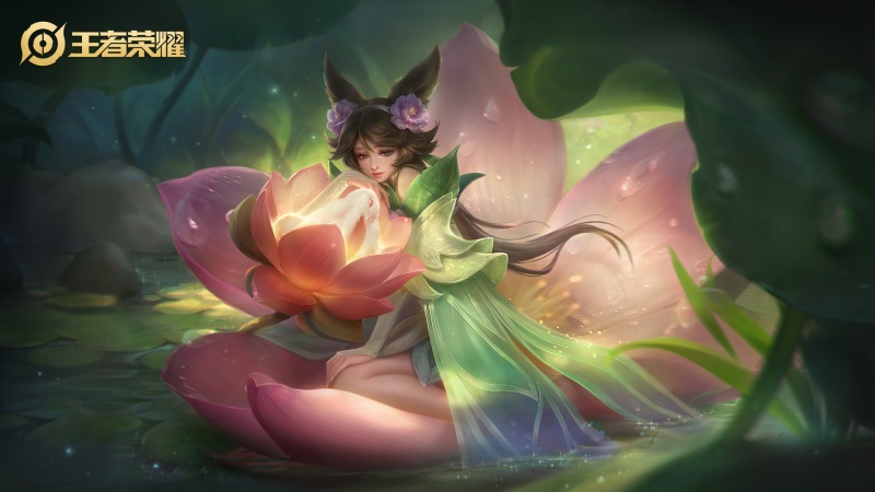 露花倒影嫦娥王者荣耀壁纸！多款高清尺寸任你挑