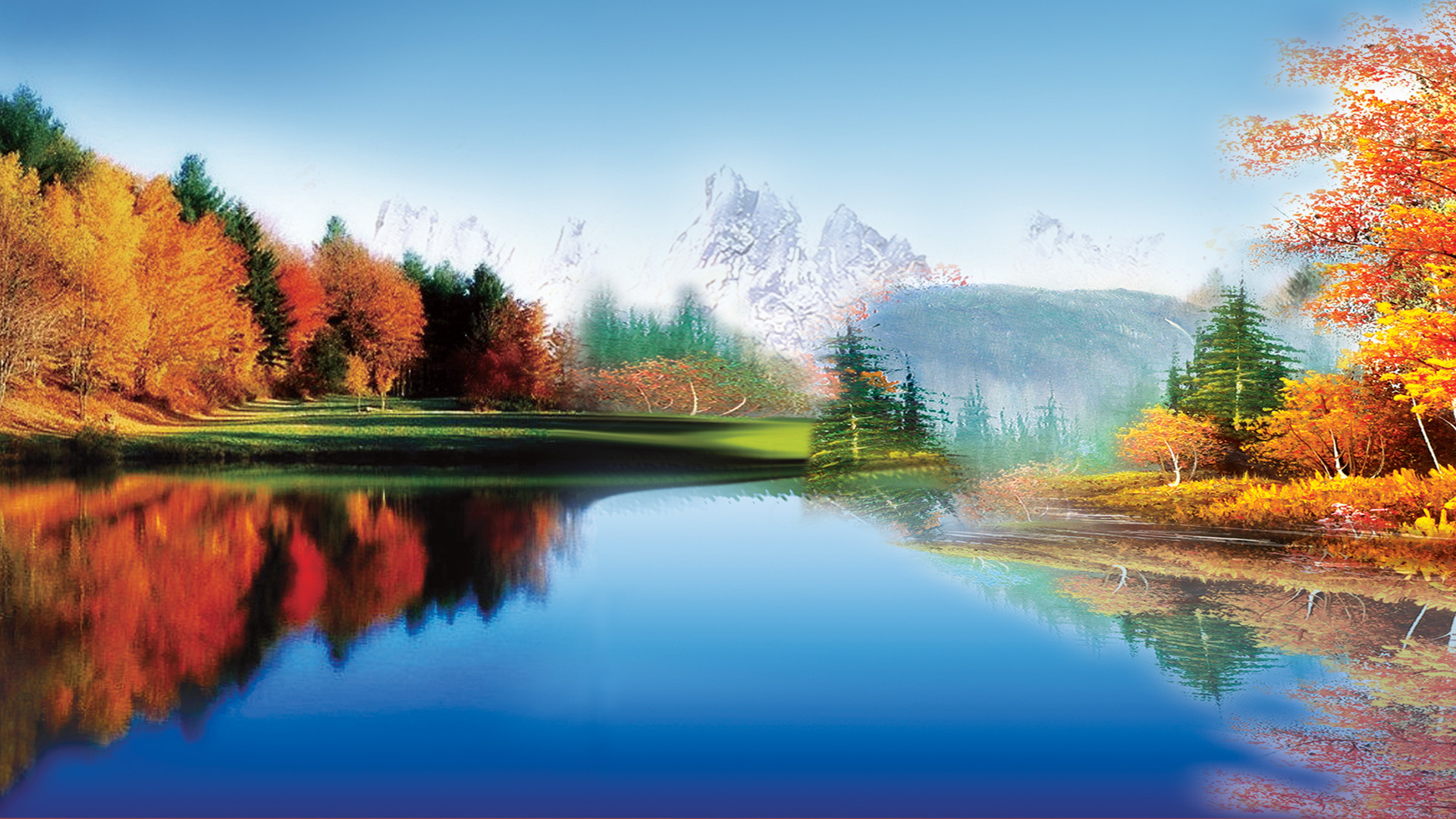 好看的山水挂画风电脑桌面壁纸来啦