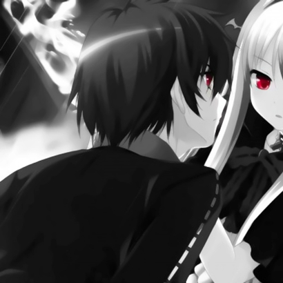 黑白暗黑风动漫情侣头像来了！18张高清二次元情头合集