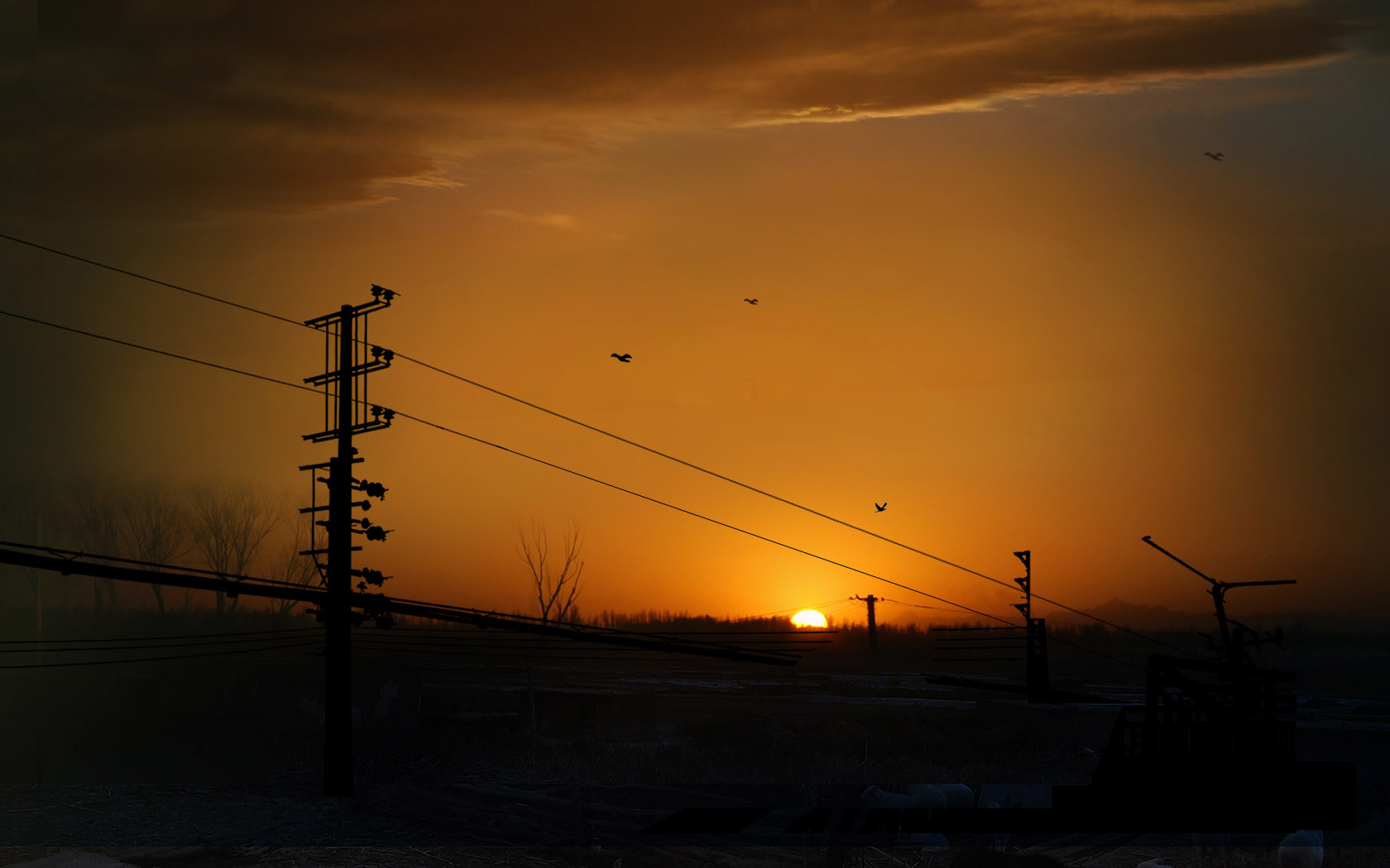 氛围感拉满！夕阳西下风景电脑桌面壁纸分享