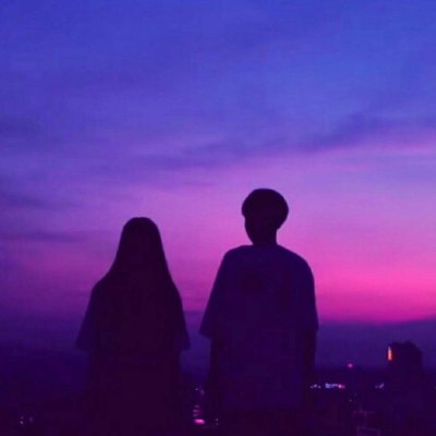 落日黄昏背影情侣头像！20张高清一对两张头像合集