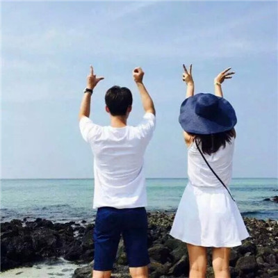 海边背影情侣头像合集！16张高清一左一右唯美款