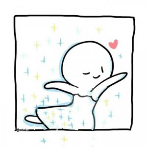 12组超萌简笔画情侣头像 一男一女卡通款