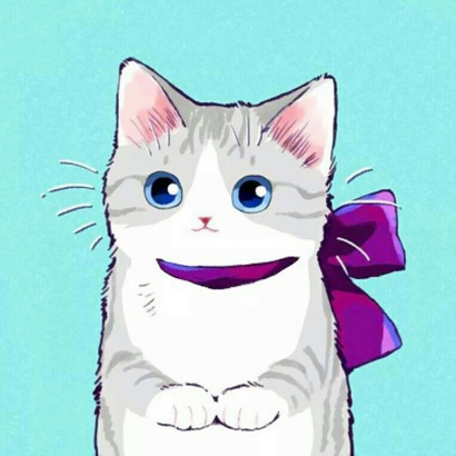 超可爱！12组一左一右动漫猫咪情侣头像高清图
