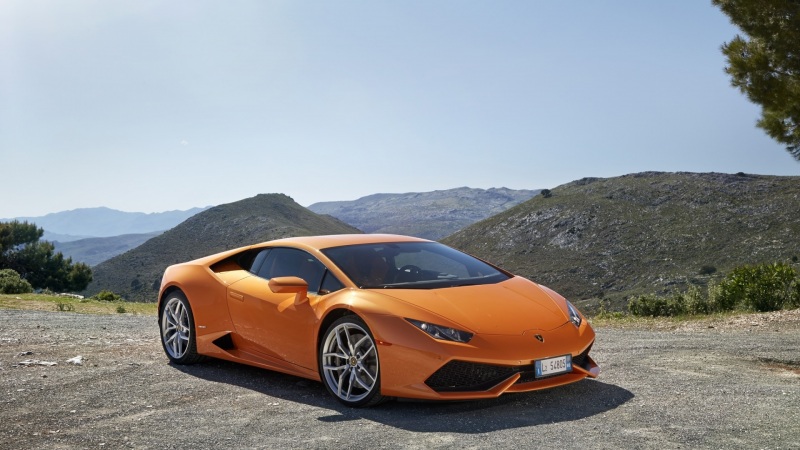 橙色兰博基尼Huracan LP 610高清电脑桌面壁纸分享