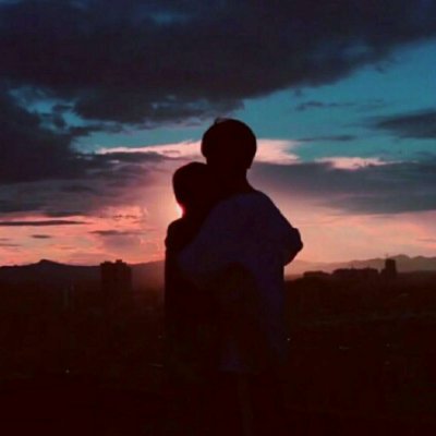 落日黄昏背影情侣头像！20张高清一对两张头像合集