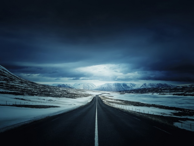 冰岛环城公路雪景壁纸 适配多尺寸高清下载