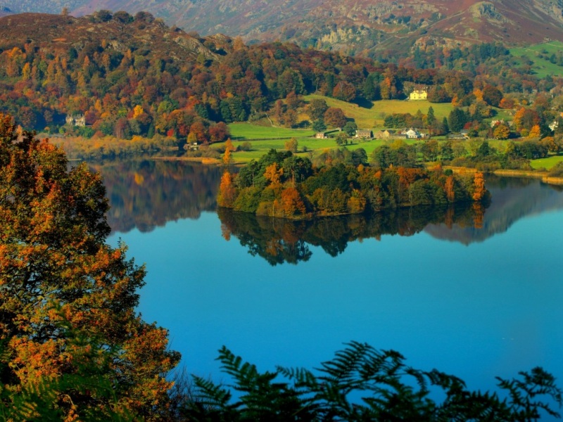 格拉斯米尔湖与村落的绝美风景 电脑动漫壁纸上新啦