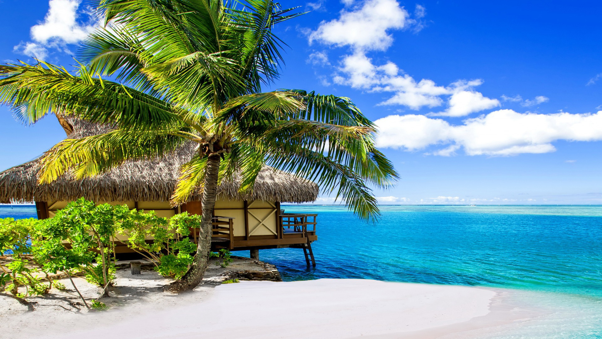 夏日热带沙滩风光电脑壁纸