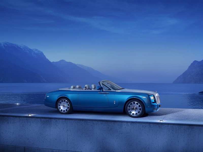 劳斯莱斯幻影软顶敞篷轿跑配山水风景的高清壁纸来了