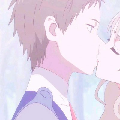 30张高清动漫情侣接吻头像 双人亲吻情头合集