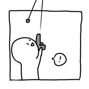 楼上楼下小白人情侣头像简笔画合集（14张）