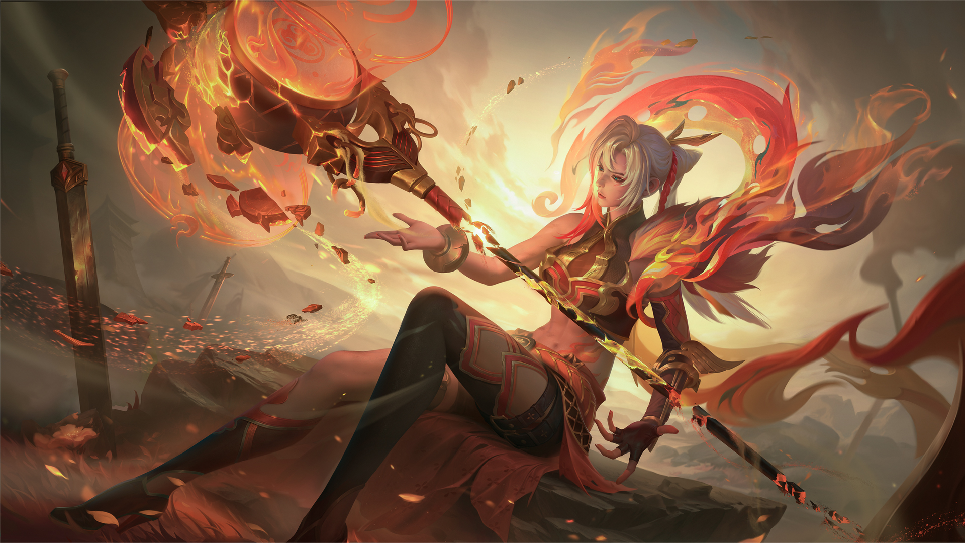 王者荣耀钟无艳戍鼓铭心高清壁纸 多尺寸可下载