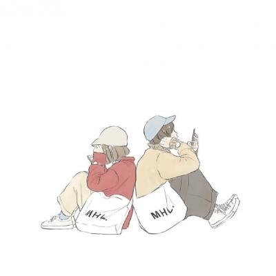 34组简约高清情侣漫画QQ头像 一对两张超好看