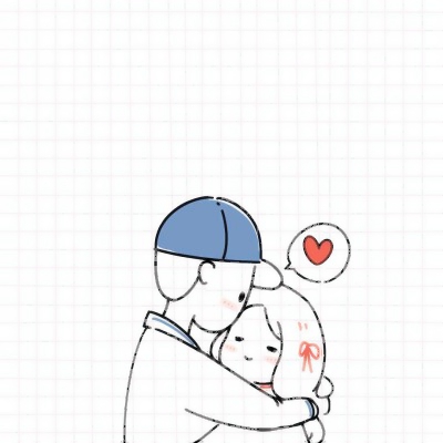 22组手绘卡通情侣头像 高清有爱一对两张